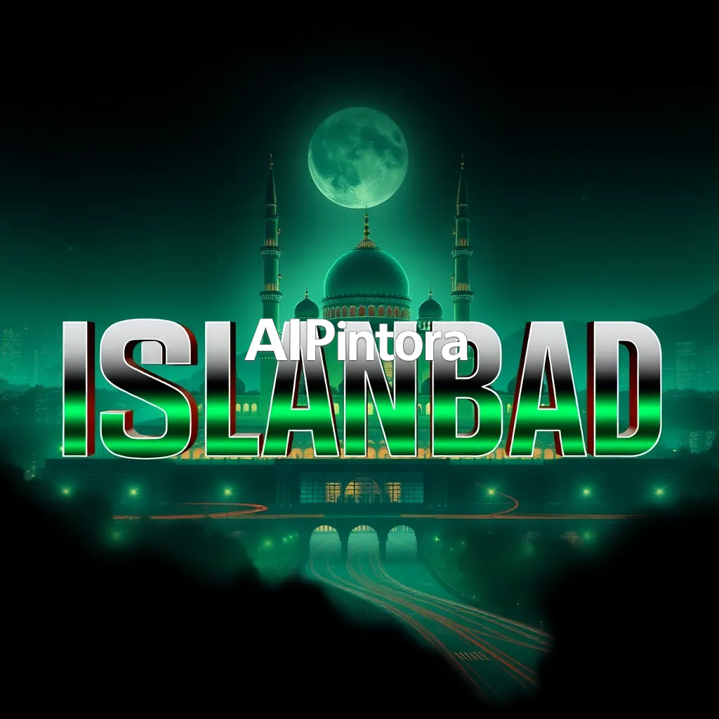 premium streetwear t-shirt graphic artwork of Futuristic Islamabad streetwear artwork, iconic Faisal Mosque and Islamabad skyline at night, glowing city lights, oversized metallic ISLAMABAD typography, emerald green silver and black color palette, cinematic neon atmosphere,
    bold centered composition,
    clean balanced layout,
    luxury urban fashion aesthetic,
    high contrast colors,
    ultra detailed illustration,
    sharp edges,
    HD 4K,
    printable t-shirt design,
    modern Gen Z fashion brand style,
    no model,
    no shirt mockup,
    no product photo,
    no messy background,
    no extra random objects
