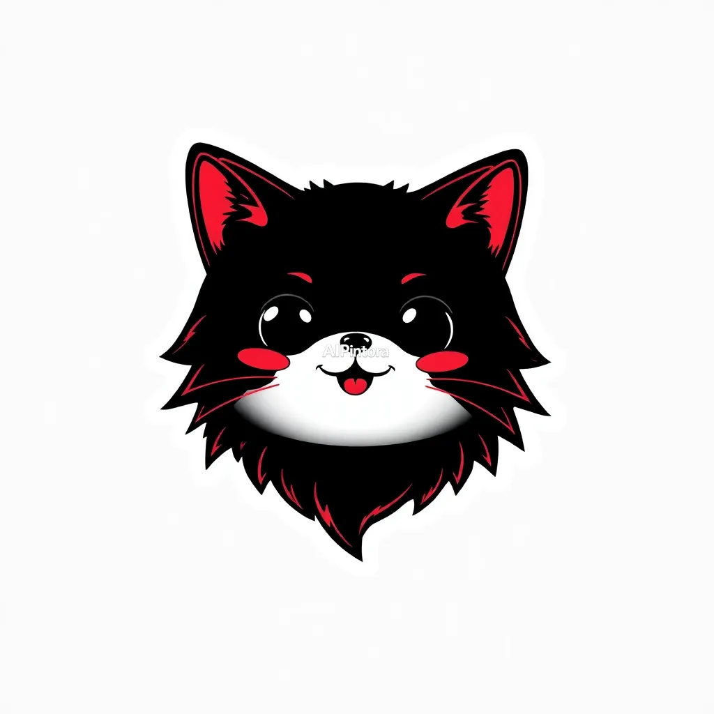 premium printable t-shirt artwork of Kawaii cat sticker,
        neon cinematic style,
        high contrast shadows,
        
        
        inspired by Dubai,
        high-end Gen Z fashion,
        black and red color palette,
        isolated centered graphic,
        clean plain background,
        thick white outline around artwork,
        sticker style border,
        transparent background friendly,
        suitable for printing on any shirt color,
        bold high contrast illustration,
        no model,
        no shirt mockup,
        no product photo,
        no messy background,
        no extra random objects,
        ultra detailed, sharp clean edges, HD 4K, premium artwork, centered balanced composition