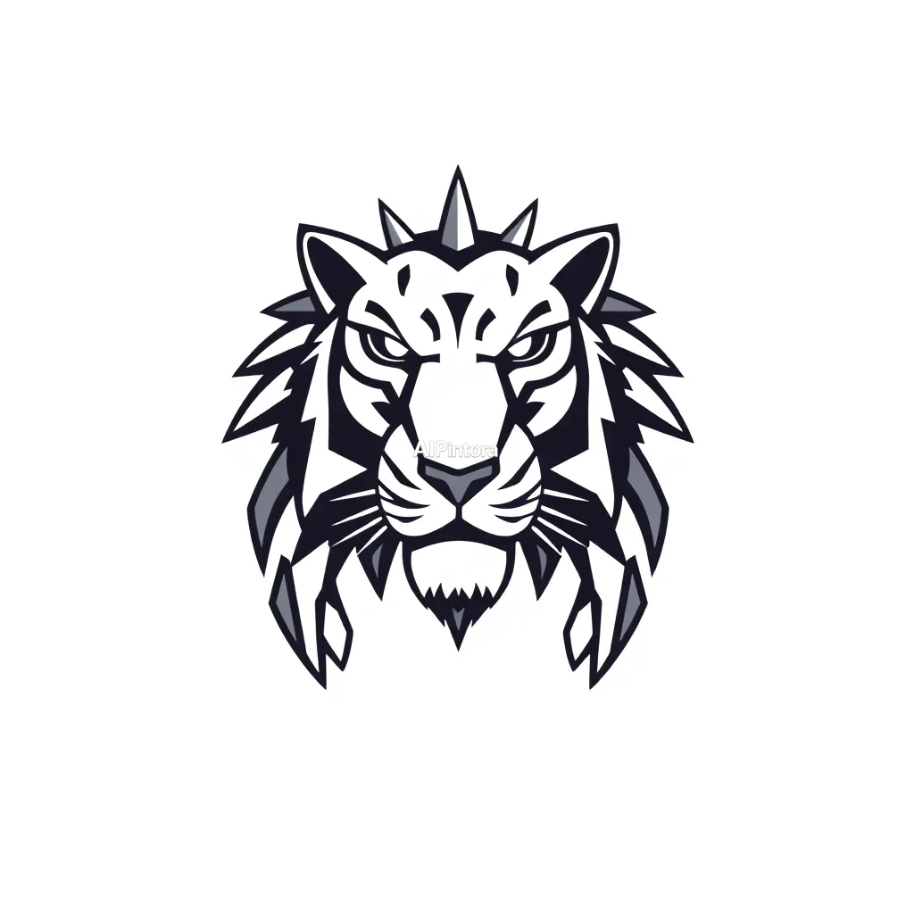 premium professional vector logo design of robotic tiger king,
        clean white background,
        centered logo mark,
        isolated design,
        minimal strong shapes,
        luxury brand identity,
        high contrast,
        sharp clean edges,
        balanced spacing,
        scalable vector style,
        simple memorable branding,
        no mockup,
        no photo,
        no 3d render,
        no background scene,
        no extra objects,
        no shadows,
        ultra detailed, sharp clean edges, HD 4K, premium artwork, centered balanced composition