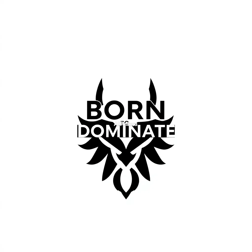 premium professional vector logo design of BORN TO DOMINATE,
    centered logo mark,
    clean white background,
    minimal strong shapes,
    luxury brand identity,
    high contrast,
    sharp clean edges,
    balanced spacing,
    no mockup,
    no photo,
    no 3d render,
    no background scene,
    no extra objects,
    no shadows