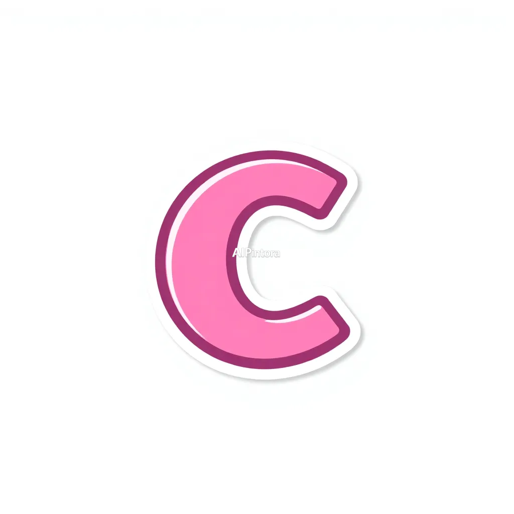 premium vector sticker illustration of C,
    isolated centered artwork,
    thick bold white outline,
    die-cut sticker style,
    smooth cartoon vector shapes,
    vibrant high contrast colors,
    clean sharp edges,
    plain background,
    cute collectible sticker aesthetic,
    printable sticker design,
    no mockup,
    no product photo,
    no background scene,
    HD 4K