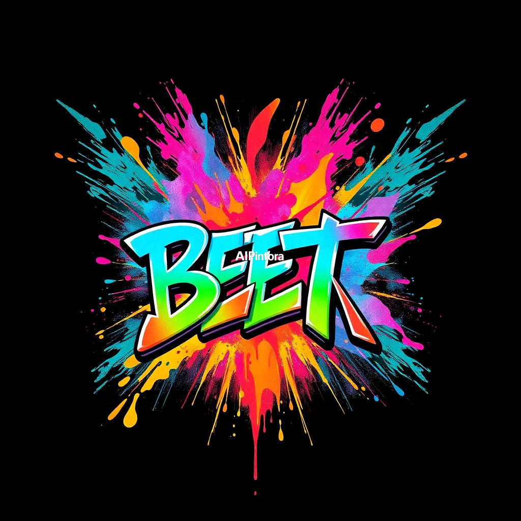 masterpiece premium streetwear artwork of graffiti style bet artwork, paint splashes, urban street art aesthetic, bold vibrant colors, premium graffiti composition, HD 4K,
    futuristic luxury urban fashion aesthetic,
    hypebeast culture inspired,
    bold centered composition,
    cinematic neon lighting,
    dramatic shadows,
    chrome metallic accents,
    graffiti splash details,
    vibrant high contrast colors,
    oversized fashion graphic style,
    premium Gen Z street culture vibe,
    black background,
    ultra detailed digital illustration,
    HD 4K