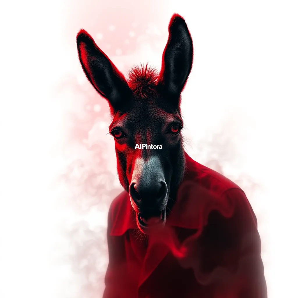 clean printable t-shirt graphic design of dark horror donkey artwork, terrifying atmosphere, red and black lighting, smoke, shadows, creepy cinematic scene, intense scary mood, gothic horror style, masterpiece, best quality, ultra detailed, 8k, sharp focus, cinematic lighting, highly detailed textures, award winning artwork, premium composition,
    isolated centered artwork,
    plain white background,
    bold high contrast illustration,
    sharp clean edges,
    clean balanced layout,
    print-ready design,
    streetwear graphic style,
    easy background removal,
    no model,
    no shirt mockup,
    no product photo,
    no room background,
    no messy background,
    no extra random objects,
    no shadows on background,
    HD 4K