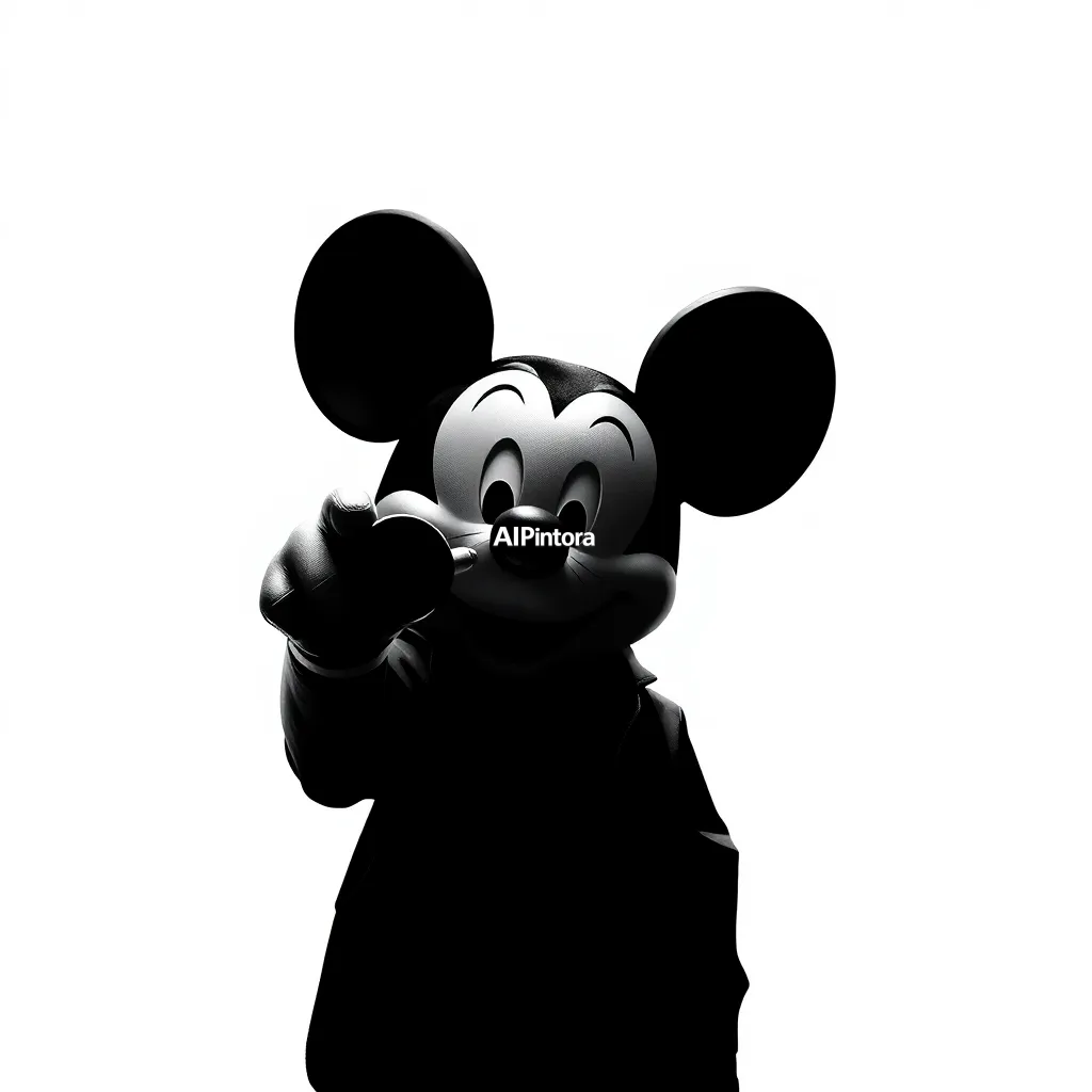 clean printable t-shirt graphic design of dark noir micky mouse artwork, black and white cinematic lighting, detective movie atmosphere, deep shadows, moody contrast, classic noir style, masterpiece, best quality, ultra detailed, 8k, sharp focus, cinematic lighting, highly detailed textures, award winning artwork, premium composition,
    isolated centered artwork,
    plain white background,
    bold high contrast illustration,
    sharp clean edges,
    clean balanced layout,
    print-ready design,
    streetwear graphic style,
    easy background removal,
    no model,
    no shirt mockup,
    no product photo,
    no room background,
    no messy background,
    no extra random objects,
    no shadows on background,
    HD 4K