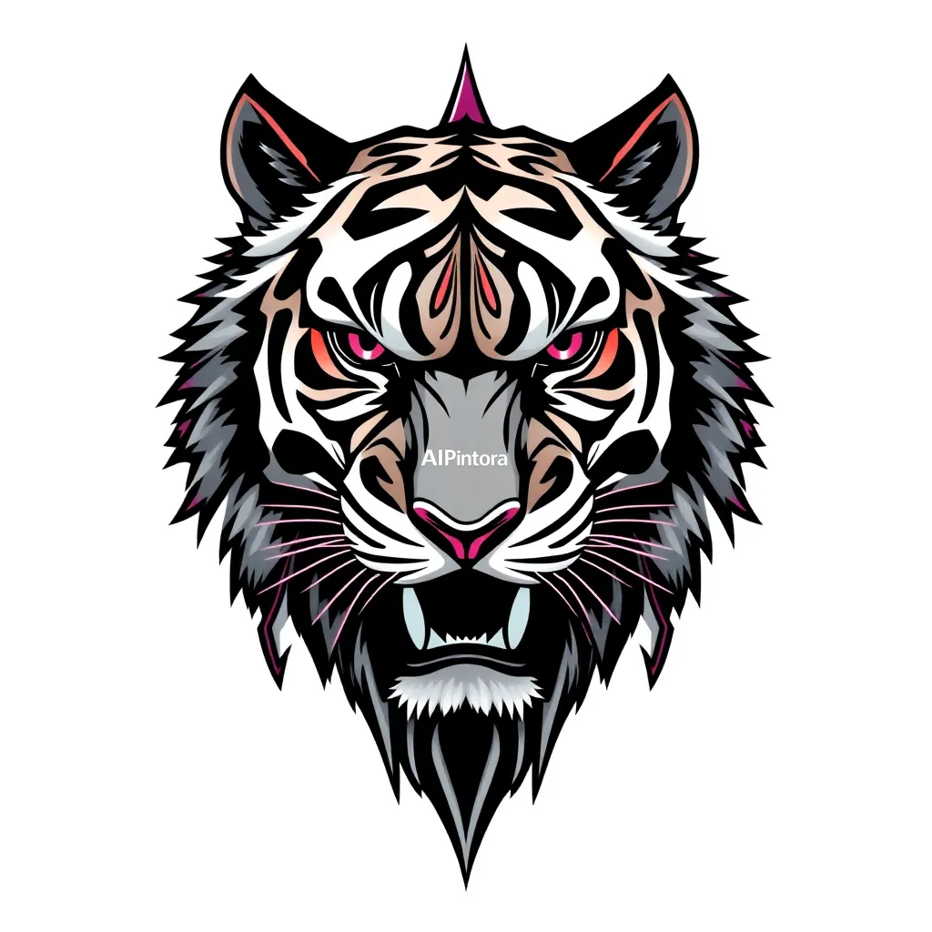 premium printable t-shirt graphic design of cyberpunk tiger king,
    isolated centered artwork,
    plain white background,
    bold high contrast illustration,
    clean sharp edges,
    print-ready apparel design,
    streetwear graphic style,
    commercial merch artwork,
    balanced composition,
    easy background removal,
    no model,
    no shirt mockup,
    no product photo,
    no room background,
    no messy background,
    no shadows on background,
    no extra random objects, 
    masterpiece,
    best quality,
    ultra detailed,
    sharp focus,
    cinematic lighting,
    professional color grading,
    highly detailed textures,
    clean composition,
    premium visual quality,
    award winning artwork,
    8k