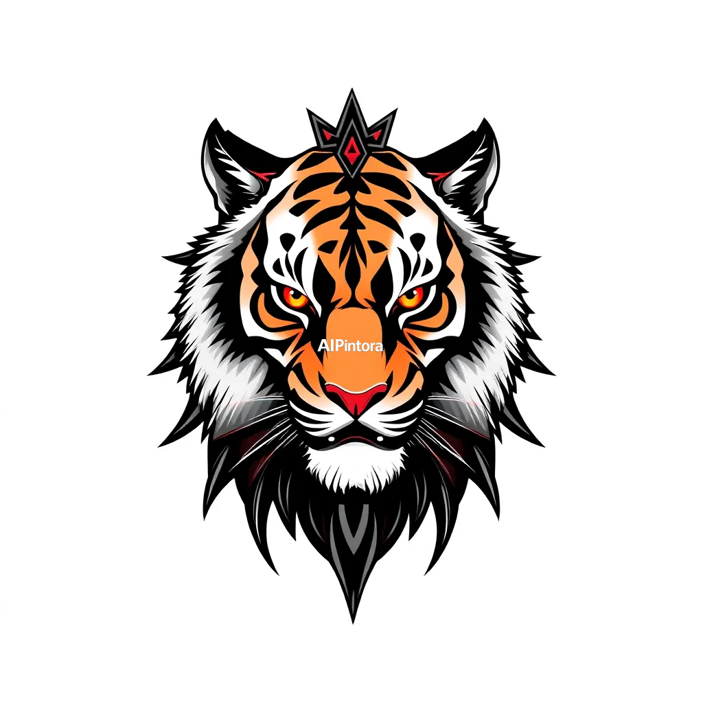premium printable t-shirt graphic design of cyberpunk tiger king,
    isolated centered artwork,
    plain white background,
    bold high contrast illustration,
    clean sharp edges,
    print-ready apparel design,
    streetwear graphic style,
    commercial merch artwork,
    balanced composition,
    easy background removal,
    no model,
    no shirt mockup,
    no product photo,
    no room background,
    no messy background,
    no shadows on background,
    no extra random objects, 
    masterpiece,
    best quality,
    ultra detailed,
    sharp focus,
    cinematic lighting,
    professional color grading,
    highly detailed textures,
    clean composition,
    premium visual quality,
    award winning artwork,
    8k