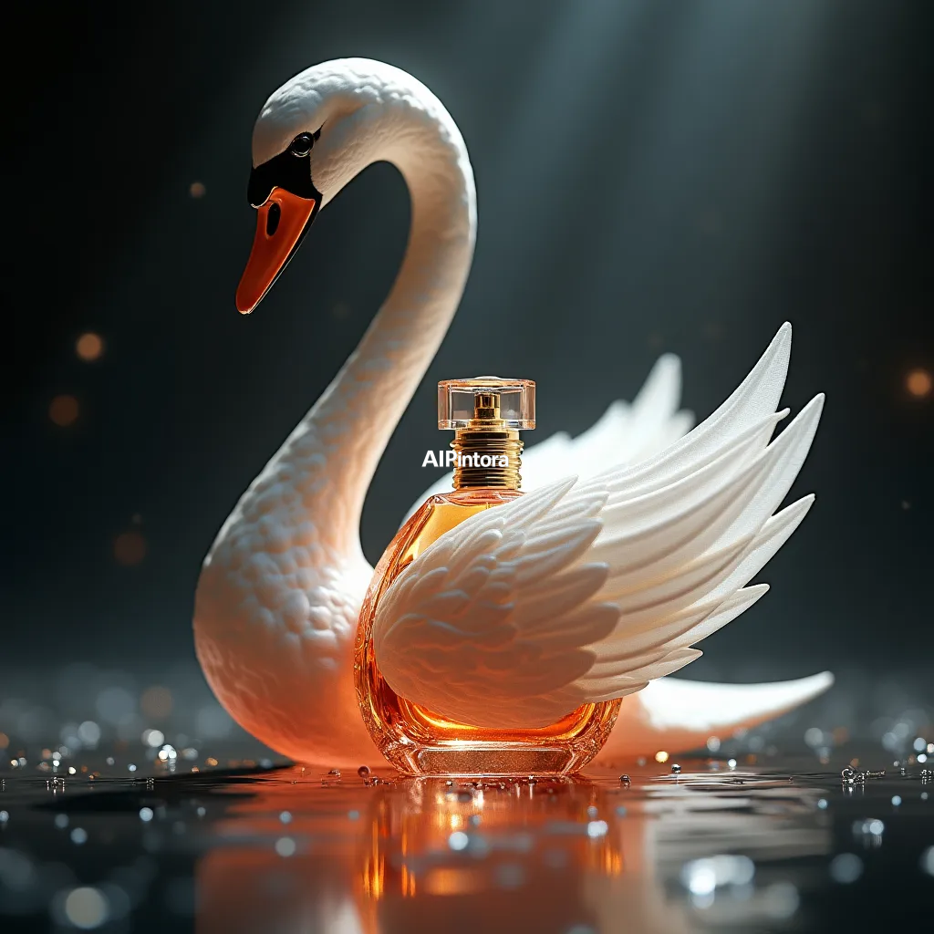 masterpiece surreal concept artwork of luxury perfume bottle shaped like a swan, elegant product concept art, premium advertising style, studio lighting,
    eye catching visual idea, creative object fusion, impossible design concept,
    cinematic storytelling, strong focal subject, beautiful environment,
    dramatic lighting, rich atmosphere, premium digital painting,
    viral social media artwork, highly clickable composition, masterpiece, best quality, ultra detailed, sharp focus, cinematic lighting, volumetric lighting, depth of field, global illumination, professional color grading, hyper detailed textures, clean composition, premium visual quality, award winning artwork, 8k