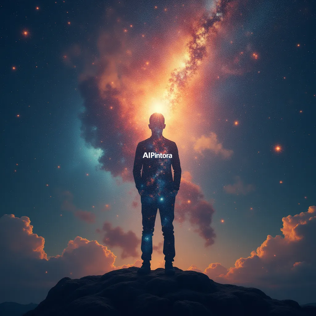 masterpiece surreal concept artwork of human silhouette filled with galaxies, stars and nebula worlds, cosmic self-discovery artwork, ultra detailed masterpiece,
    eye catching visual idea, creative object fusion, impossible design concept,
    cinematic storytelling, strong focal subject, beautiful environment,
    dramatic lighting, rich atmosphere, premium digital painting,
    viral social media artwork, highly clickable composition, masterpiece, best quality, ultra detailed, sharp focus, cinematic lighting, volumetric lighting, depth of field, global illumination, professional color grading, hyper detailed textures, clean composition, premium visual quality, award winning artwork, 8k
