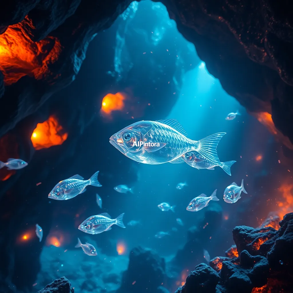 cinematic ultra detailed wallpaper of crystal fish swimming through a diamond ocean beneath glowing caves,
    immersive environment, epic wide composition, strong depth, atmospheric perspective,
    dramatic cinematic lighting, volumetric fog, particles, realistic shadows,
    vibrant professional color grading, beautiful background scene,
    desktop and mobile wallpaper quality, wallpaper engine style,
    no text, no watermark, no logo, masterpiece, best quality, ultra detailed, sharp focus, cinematic lighting, volumetric lighting, depth of field, global illumination, professional color grading, hyper detailed textures, clean composition, premium visual quality, award winning artwork, 8k