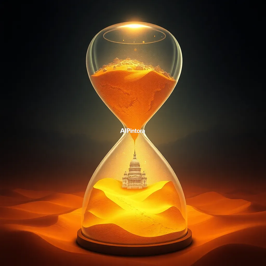 masterpiece surreal concept artwork of a giant transparent hourglass containing an entire civilization, tiny cities living inside flowing golden sand,
    eye catching visual idea, creative object fusion, impossible design concept,
    cinematic storytelling, strong focal subject, beautiful environment,
    dramatic lighting, rich atmosphere, premium digital painting,
    viral social media artwork, highly clickable composition, masterpiece, best quality, ultra detailed, sharp focus, cinematic lighting, volumetric lighting, depth of field, global illumination, professional color grading, hyper detailed textures, clean composition, premium visual quality, award winning artwork, 8k