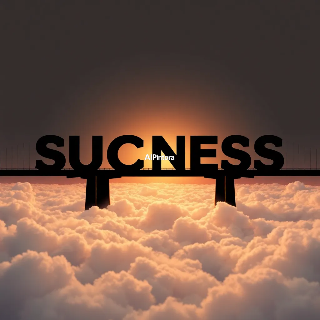 premium printable t-shirt graphic design featuring SUCCESS typography built from interconnected bridges above clouds,
    isolated centered artwork, strong silhouette, bold readable composition,
    streetwear apparel graphic, merch by amazon style, commercial print ready,
    high contrast illustration, clean edges, limited background,
    easy background removal, poster quality apparel artwork,
    no model, no person wearing shirt, no t-shirt mockup, no product photo,
    no room background, no messy background, no random extra objects,
    no shadows on background, masterpiece, best quality, ultra detailed, sharp focus, cinematic lighting, volumetric lighting, depth of field, global illumination, professional color grading, hyper detailed textures, clean composition, premium visual quality, award winning artwork, 8k
