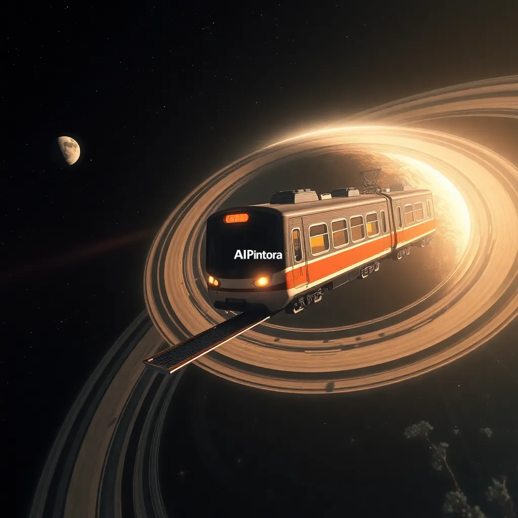 masterpiece surreal concept artwork of floating train traveling through the rings of Saturn,
    eye catching visual idea, creative object fusion, impossible design concept,
    cinematic storytelling, strong focal subject, beautiful environment,
    dramatic lighting, rich atmosphere, premium digital painting,
    viral social media artwork, highly clickable composition, masterpiece, best quality, ultra detailed, sharp focus, cinematic lighting, volumetric lighting, depth of field, global illumination, professional color grading, hyper detailed textures, clean composition, premium visual quality, award winning artwork, 8k