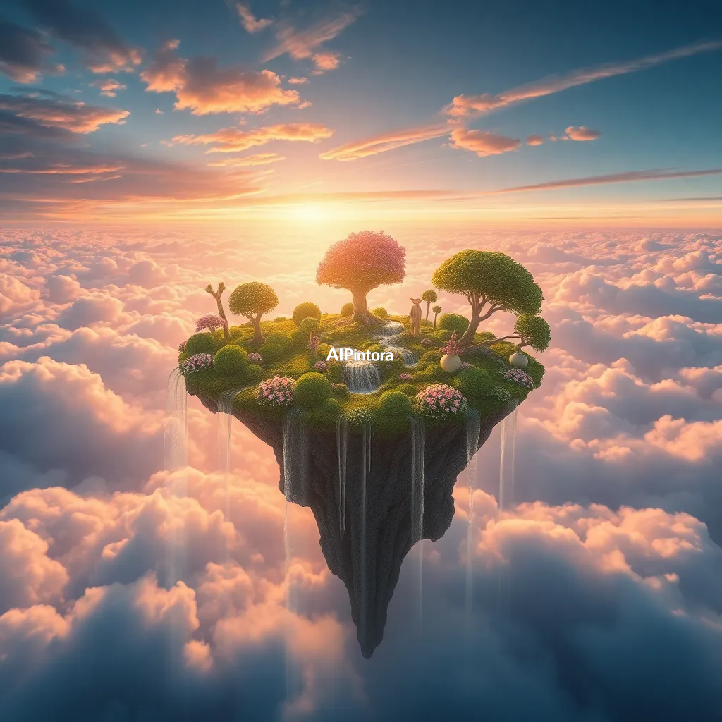masterpiece surreal concept artwork of a floating garden above the clouds with crystal waterfalls,
    eye catching visual idea, creative object fusion, impossible design concept,
    cinematic storytelling, strong focal subject, beautiful environment,
    dramatic lighting, rich atmosphere, premium digital painting,
    viral social media artwork, highly clickable composition, masterpiece, best quality, ultra detailed, sharp focus, cinematic lighting, volumetric lighting, depth of field, global illumination, professional color grading, hyper detailed textures, clean composition, premium visual quality, award winning artwork, 8k