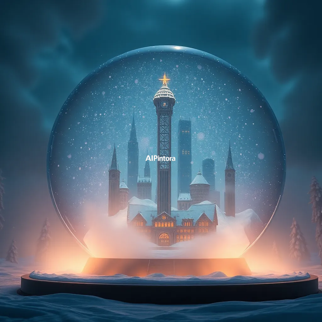 cinematic ultra detailed wallpaper of a city built inside a giant snow globe,
    immersive environment, epic wide composition, strong depth, atmospheric perspective,
    dramatic cinematic lighting, volumetric fog, particles, realistic shadows,
    vibrant professional color grading, beautiful background scene,
    desktop and mobile wallpaper quality, wallpaper engine style,
    no text, no watermark, no logo, masterpiece, best quality, ultra detailed, sharp focus, cinematic lighting, volumetric lighting, depth of field, global illumination, professional color grading, hyper detailed textures, clean composition, premium visual quality, award winning artwork, 8k
