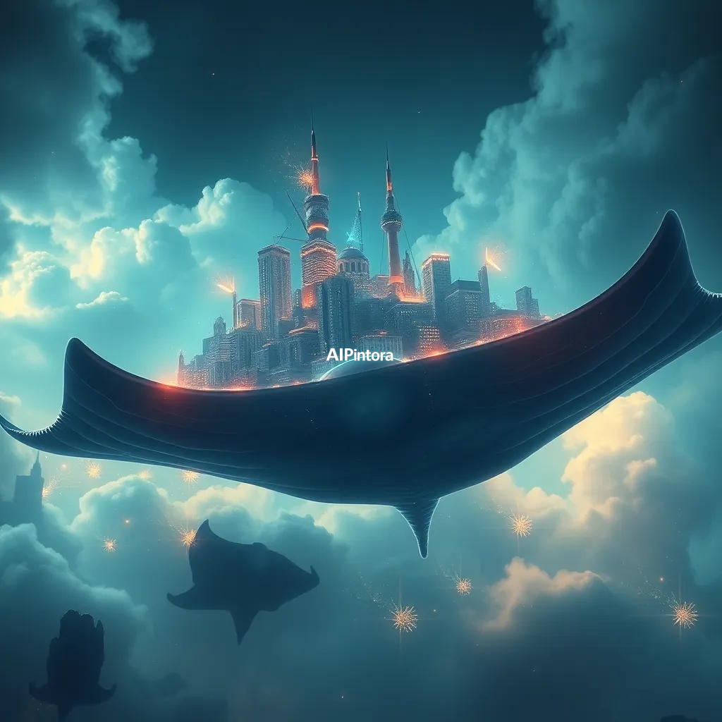 cinematic ultra detailed wallpaper of a city built on the back of a giant floating stingray,
    immersive environment, epic wide composition, strong depth, atmospheric perspective,
    dramatic cinematic lighting, volumetric fog, particles, realistic shadows,
    vibrant professional color grading, beautiful background scene,
    desktop and mobile wallpaper quality, wallpaper engine style,
    no text, no watermark, no logo, masterpiece, best quality, ultra detailed, sharp focus, cinematic lighting, volumetric lighting, depth of field, global illumination, professional color grading, hyper detailed textures, clean composition, premium visual quality, award winning artwork, 8k