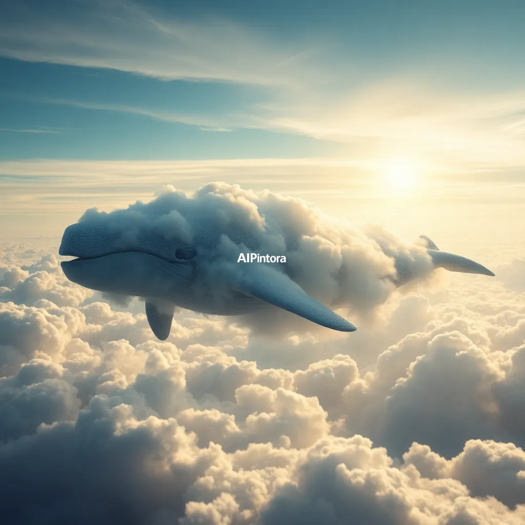 masterpiece surreal concept artwork of a giant whale made from clouds drifting across the sky,
    eye catching visual idea, creative object fusion, impossible design concept,
    cinematic storytelling, strong focal subject, beautiful environment,
    dramatic lighting, rich atmosphere, premium digital painting,
    viral social media artwork, highly clickable composition, masterpiece, best quality, ultra detailed, sharp focus, cinematic lighting, volumetric lighting, depth of field, global illumination, professional color grading, hyper detailed textures, clean composition, premium visual quality, award winning artwork, 8k