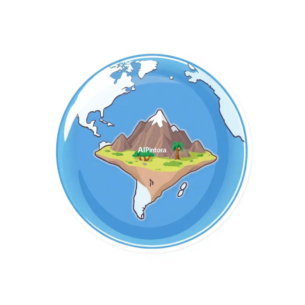 premium die-cut vinyl sticker illustration of a giant transparent globe containing miniature floating islands,
    centered isolated artwork, thick bold white outline, glossy sticker finish,
    clean vector cartoon style, cute collectible design, etsy bestseller sticker style,
    vibrant colors, simple readable silhouette, smooth shapes,
    printable sticker pack quality, plain clean background,
    no mockup, no product photo, no background scene, no complex environment, masterpiece, best quality, ultra detailed, sharp focus, cinematic lighting, volumetric lighting, depth of field, global illumination, professional color grading, hyper detailed textures, clean composition, premium visual quality, award winning artwork, 8k