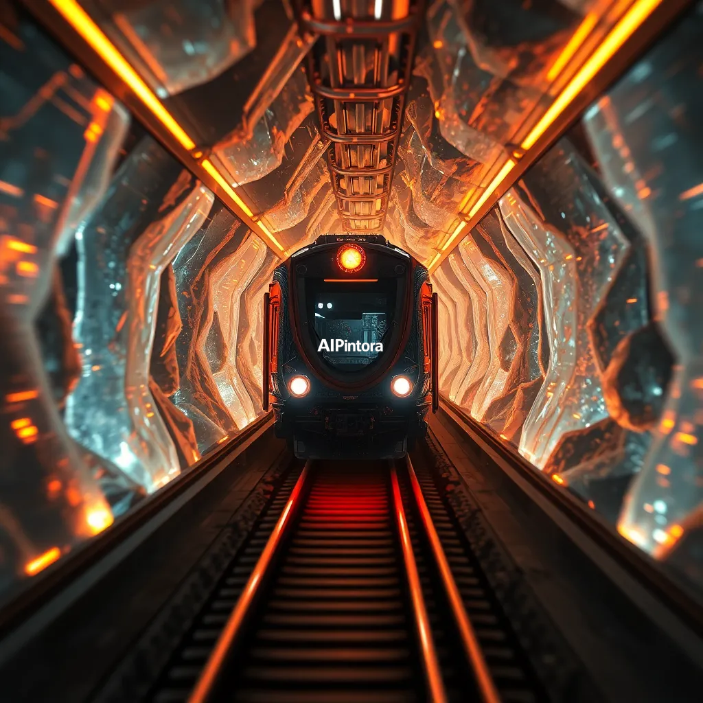 masterpiece surreal concept artwork of a futuristic train traveling through glowing crystal tunnels,
    eye catching visual idea, creative object fusion, impossible design concept,
    cinematic storytelling, strong focal subject, beautiful environment,
    dramatic lighting, rich atmosphere, premium digital painting,
    viral social media artwork, highly clickable composition, masterpiece, best quality, ultra detailed, sharp focus, cinematic lighting, volumetric lighting, depth of field, global illumination, professional color grading, hyper detailed textures, clean composition, premium visual quality, award winning artwork, 8k
