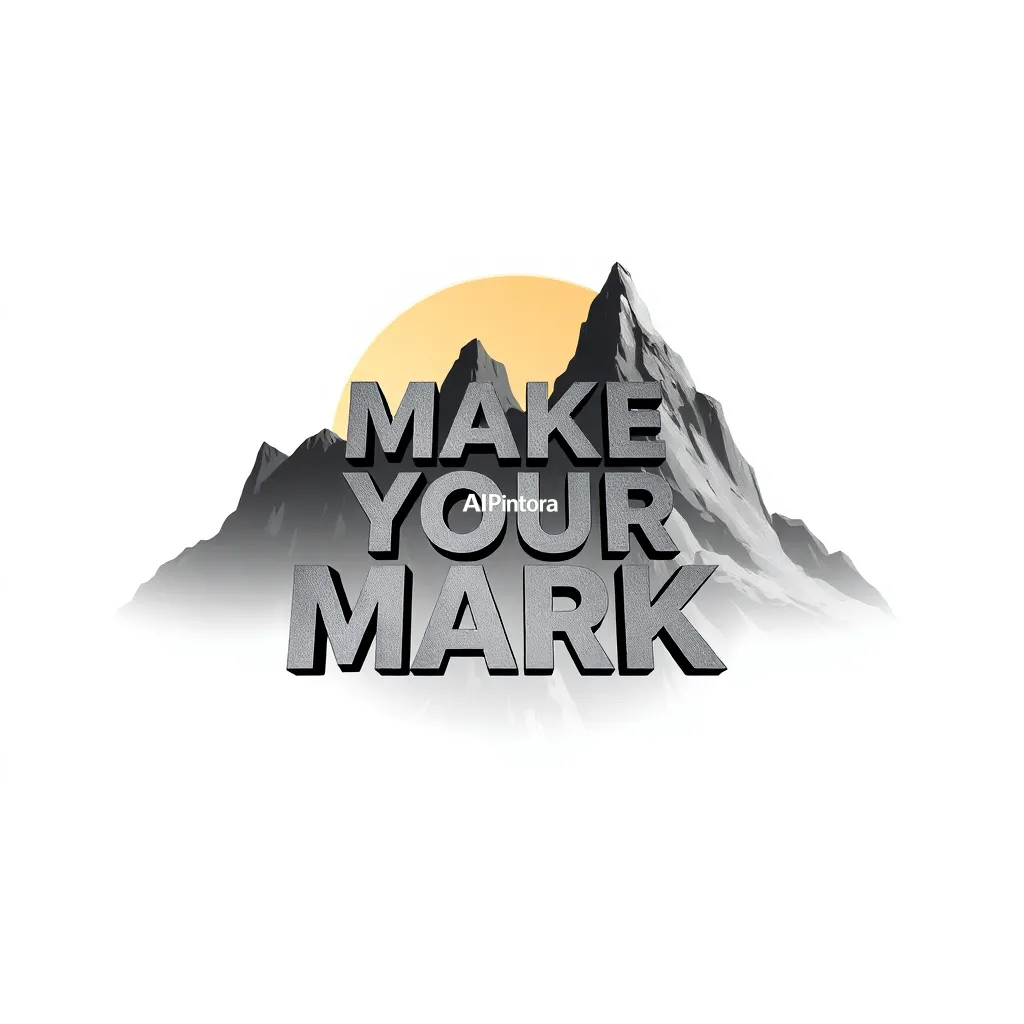 premium printable t-shirt graphic design featuring MAKE YOUR MARK typography carved into giant crystal mountains,
    isolated centered artwork, strong silhouette, bold readable composition,
    streetwear apparel graphic, merch by amazon style, commercial print ready,
    high contrast illustration, clean edges, limited background,
    easy background removal, poster quality apparel artwork,
    no model, no person wearing shirt, no t-shirt mockup, no product photo,
    no room background, no messy background, no random extra objects,
    no shadows on background, masterpiece, best quality, ultra detailed, sharp focus, cinematic lighting, volumetric lighting, depth of field, global illumination, professional color grading, hyper detailed textures, clean composition, premium visual quality, award winning artwork, 8k