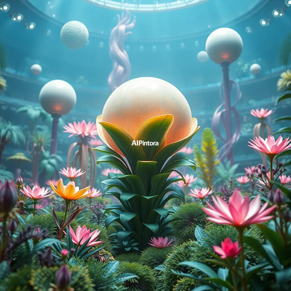 masterpiece surreal concept artwork of a futuristic botanical garden containing plants from other planets,
    eye catching visual idea, creative object fusion, impossible design concept,
    cinematic storytelling, strong focal subject, beautiful environment,
    dramatic lighting, rich atmosphere, premium digital painting,
    viral social media artwork, highly clickable composition, masterpiece, best quality, ultra detailed, sharp focus, cinematic lighting, volumetric lighting, depth of field, global illumination, professional color grading, hyper detailed textures, clean composition, premium visual quality, award winning artwork, 8k