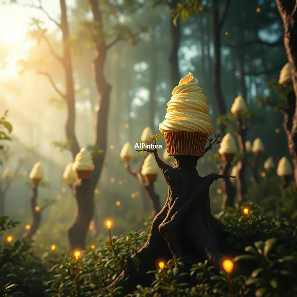 cinematic ultra detailed wallpaper of a magical forest where trees grow glowing cupcakes,
    immersive environment, epic wide composition, strong depth, atmospheric perspective,
    dramatic cinematic lighting, volumetric fog, particles, realistic shadows,
    vibrant professional color grading, beautiful background scene,
    desktop and mobile wallpaper quality, wallpaper engine style,
    no text, no watermark, no logo, masterpiece, best quality, ultra detailed, sharp focus, cinematic lighting, volumetric lighting, depth of field, global illumination, professional color grading, hyper detailed textures, clean composition, premium visual quality, award winning artwork, 8k