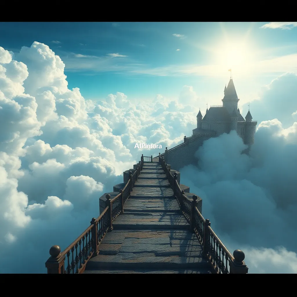 masterpiece surreal concept artwork of floating staircases leading to castles built on clouds,
    eye catching visual idea, creative object fusion, impossible design concept,
    cinematic storytelling, strong focal subject, beautiful environment,
    dramatic lighting, rich atmosphere, premium digital painting,
    viral social media artwork, highly clickable composition, masterpiece, best quality, ultra detailed, sharp focus, cinematic lighting, volumetric lighting, depth of field, global illumination, professional color grading, hyper detailed textures, clean composition, premium visual quality, award winning artwork, 8k