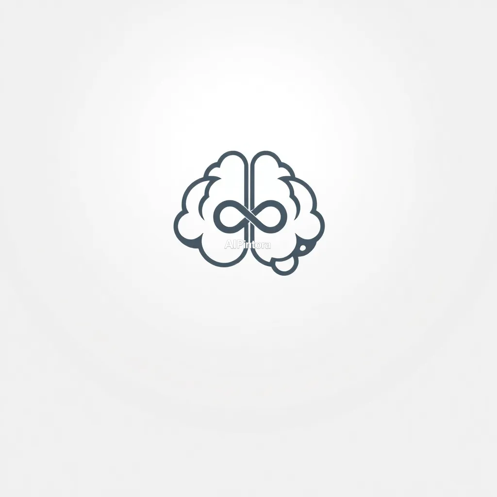 professional modern vector logo design for minimal AI brain logo with hidden infinity symbol,
    clean brand mark, memorable icon system, negative space concept,
    perfect symmetry, balanced spacing, luxury visual identity,
    dribbble featured logo quality, behance featured branding style,
    flat vector artwork, crisp edges, commercial ready logo,
    centered composition on clean white background,
    no mockup, no 3D render, no realistic photo, no background scene,
    no shadows, no texture, no extra objects, logo only, masterpiece, best quality, ultra detailed, sharp focus, cinematic lighting, volumetric lighting, depth of field, global illumination, professional color grading, hyper detailed textures, clean composition, premium visual quality, award winning artwork, 8k