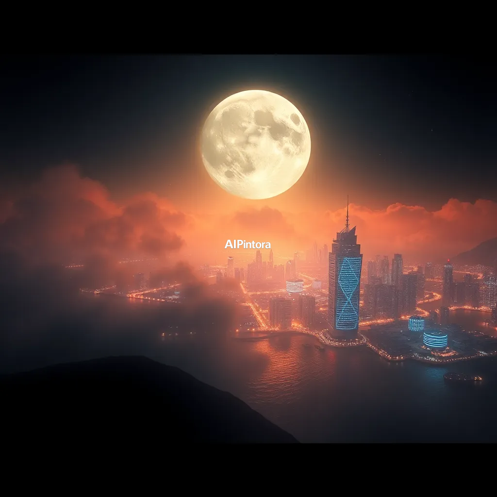 cinematic ultra detailed wallpaper of an artificial moon lighting a futuristic ocean city,
    immersive environment, epic wide composition, strong depth, atmospheric perspective,
    dramatic cinematic lighting, volumetric fog, particles, realistic shadows,
    vibrant professional color grading, beautiful background scene,
    desktop and mobile wallpaper quality, wallpaper engine style,
    no text, no watermark, no logo, masterpiece, best quality, ultra detailed, sharp focus, cinematic lighting, volumetric lighting, depth of field, global illumination, professional color grading, hyper detailed textures, clean composition, premium visual quality, award winning artwork, 8k