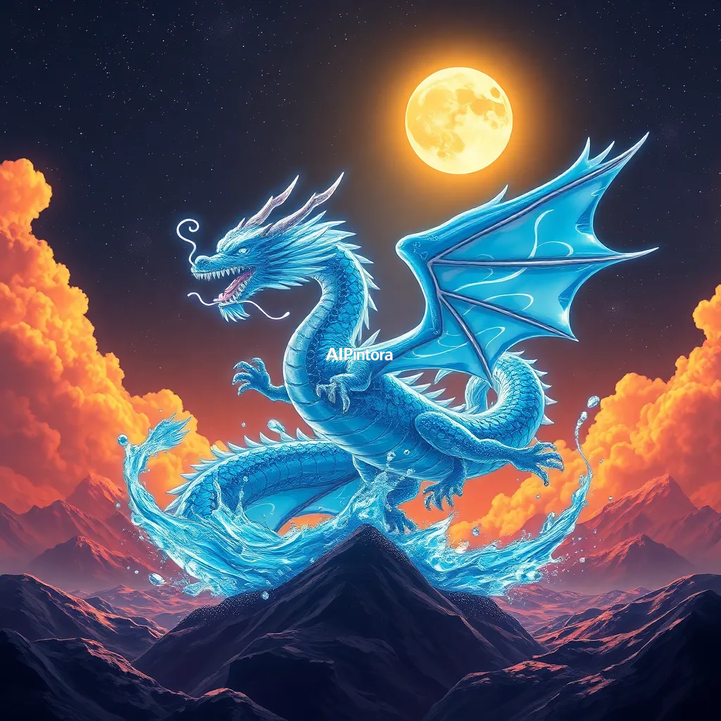 premium streetwear concept artwork of a transparent dragon formed from flowing water and moonlight, flying across a star filled sky, surreal fantasy illustration,
    luxury urban fashion aesthetic, bold centered composition, hypebeast culture mood,
    neon accents, chrome details, graffiti splash elements, dramatic shadows,
    high contrast color palette, oversized apparel graphic energy,
    premium Gen Z street culture style, masterpiece, best quality, ultra detailed, sharp focus, cinematic lighting, volumetric lighting, depth of field, global illumination, professional color grading, hyper detailed textures, clean composition, premium visual quality, award winning artwork, 8k