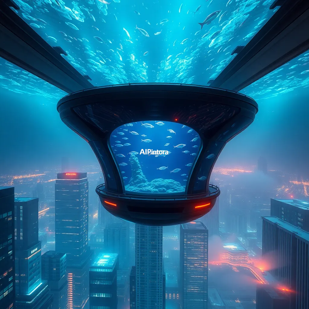 cinematic ultra detailed wallpaper of a futuristic aquarium suspended above a city skyline, transparent tunnels filled with glowing marine life, cinematic architecture concept,
    immersive environment, epic wide composition, strong depth, atmospheric perspective,
    dramatic cinematic lighting, volumetric fog, particles, realistic shadows,
    vibrant professional color grading, beautiful background scene,
    desktop and mobile wallpaper quality, wallpaper engine style,
    no text, no watermark, no logo, masterpiece, best quality, ultra detailed, sharp focus, cinematic lighting, volumetric lighting, depth of field, global illumination, professional color grading, hyper detailed textures, clean composition, premium visual quality, award winning artwork, 8k