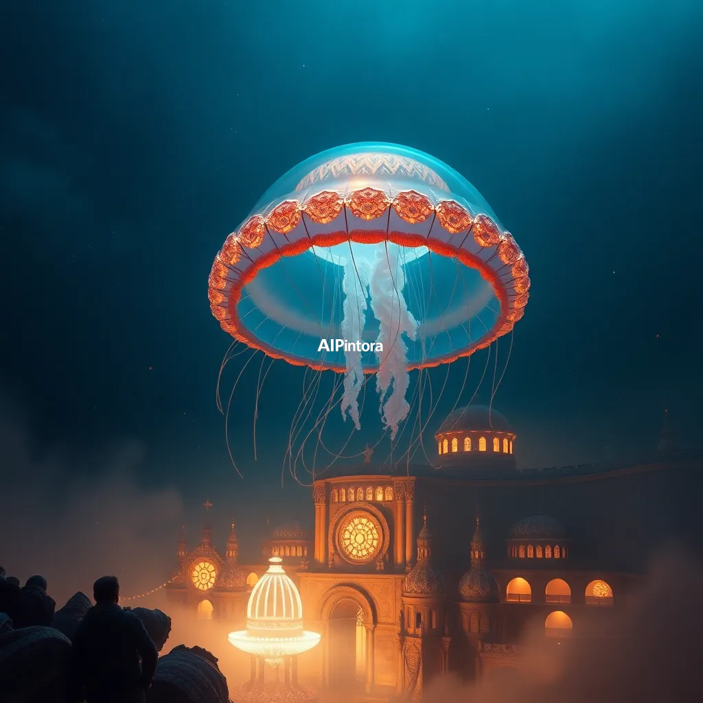 cinematic ultra detailed wallpaper of a giant jellyfish illuminating a deep ocean civilization, glowing architecture beneath the sea, cinematic marine fantasy,
    immersive environment, epic wide composition, strong depth, atmospheric perspective,
    dramatic cinematic lighting, volumetric fog, particles, realistic shadows,
    vibrant professional color grading, beautiful background scene,
    desktop and mobile wallpaper quality, wallpaper engine style,
    no text, no watermark, no logo, masterpiece, best quality, ultra detailed, sharp focus, cinematic lighting, volumetric lighting, depth of field, global illumination, professional color grading, hyper detailed textures, clean composition, premium visual quality, award winning artwork, 8k