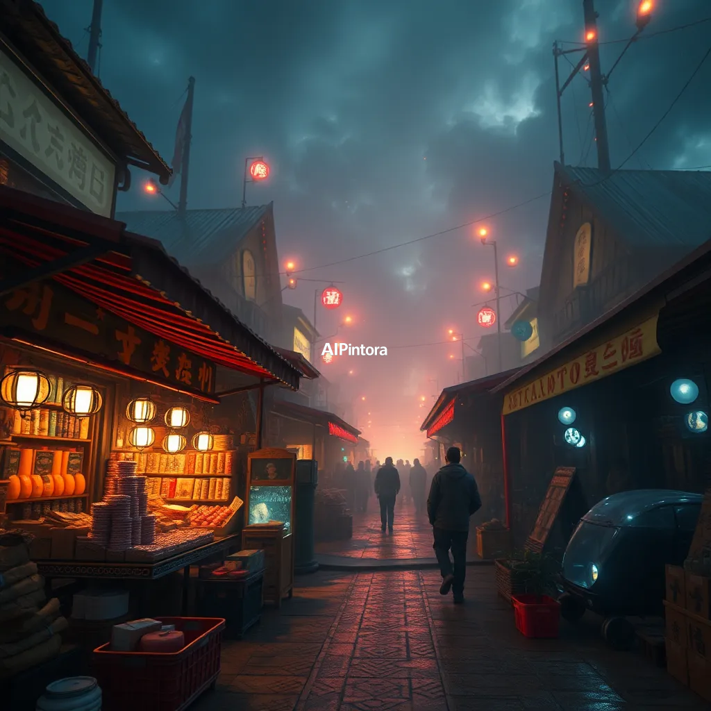 cinematic ultra detailed wallpaper of a whimsical future marketplace concept #68, ultra detailed cinematic composition, unique visual storytelling, premium concept art, dramatic lighting, masterpiece quality,
    immersive environment, epic wide composition, strong depth, atmospheric perspective,
    dramatic cinematic lighting, volumetric fog, particles, realistic shadows,
    vibrant professional color grading, beautiful background scene,
    desktop and mobile wallpaper quality, wallpaper engine style,
    no text, no watermark, no logo, masterpiece, best quality, ultra detailed, sharp focus, cinematic lighting, volumetric lighting, depth of field, global illumination, professional color grading, hyper detailed textures, clean composition, premium visual quality, award winning artwork, 8k