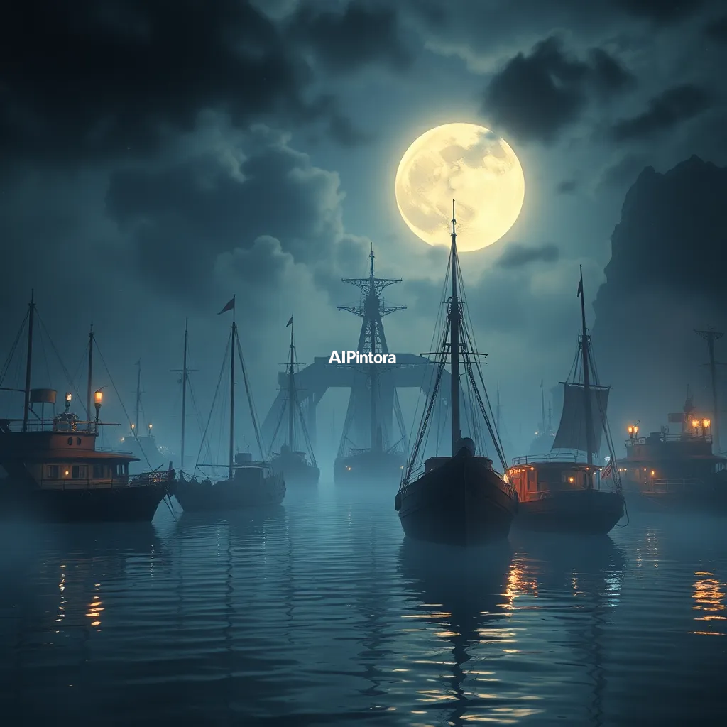cinematic ultra detailed wallpaper of a fantastical moonlit harbor concept #74, ultra detailed cinematic composition, unique visual storytelling, premium concept art, dramatic lighting, masterpiece quality,
    immersive environment, epic wide composition, strong depth, atmospheric perspective,
    dramatic cinematic lighting, volumetric fog, particles, realistic shadows,
    vibrant professional color grading, beautiful background scene,
    desktop and mobile wallpaper quality, wallpaper engine style,
    no text, no watermark, no logo, masterpiece, best quality, ultra detailed, sharp focus, cinematic lighting, volumetric lighting, depth of field, global illumination, professional color grading, hyper detailed textures, clean composition, premium visual quality, award winning artwork, 8k